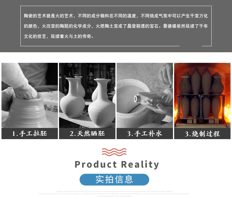 Jingdezhen ceramic household act the role ofing is tasted creative vase sitting room place black and white contracted and I crafts desktop decoration