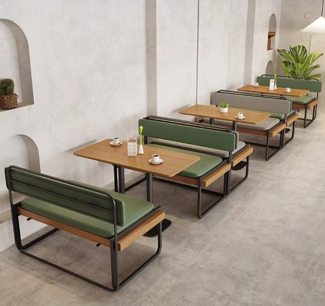 Online red dining card sofa table and chair combined dessert coffee shop café café café restaurant bar