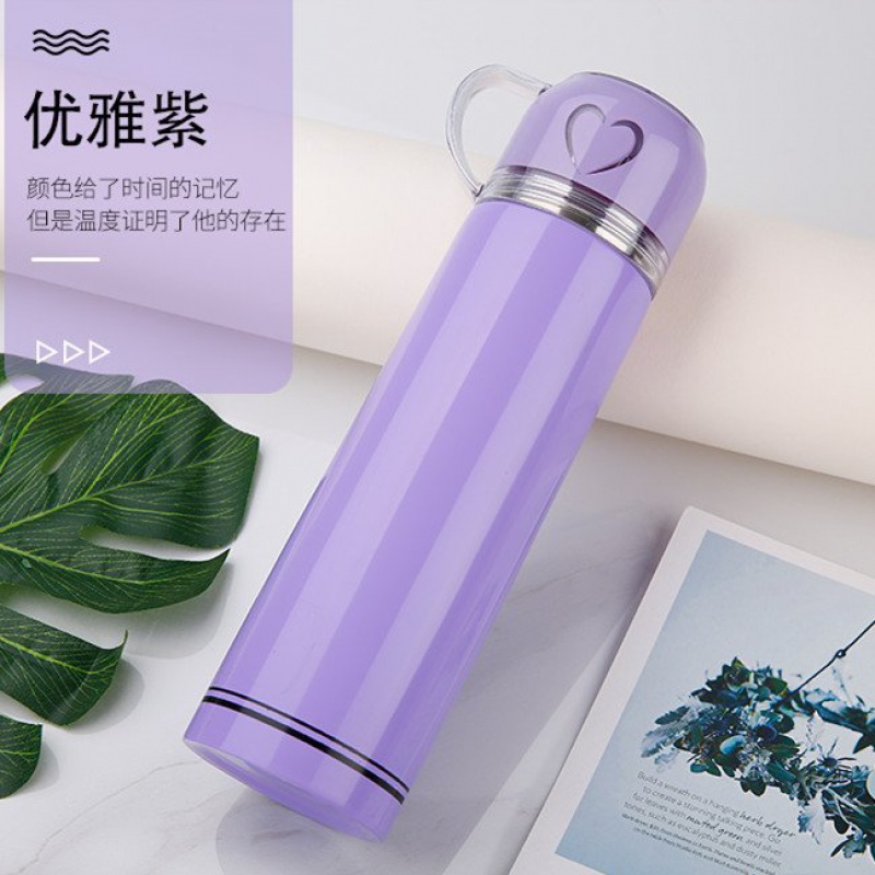 High-grade 304 stainless steel thermos female male children student cute portable water cup large capacity kettle vacuum