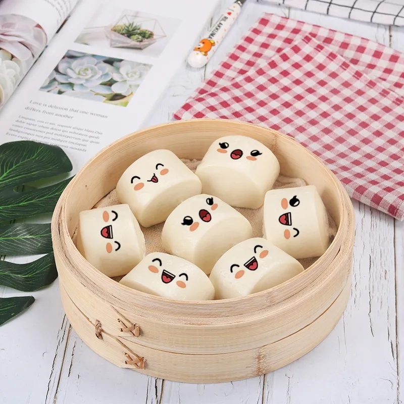 Glutinous Rice Paper Cartoon Creativity Smiley Face Baking paper Snow Sunny Lady Bag buns Steamed Stuffed Fu Xi Zodiac Zodiac Cute Stickers