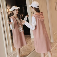 Bà bầu mùa thu 2018 mới mang bầu cho bà bầu dài hai mảnh thời trang váy dài tay mùa thu các kiểu áo bầu đẹp