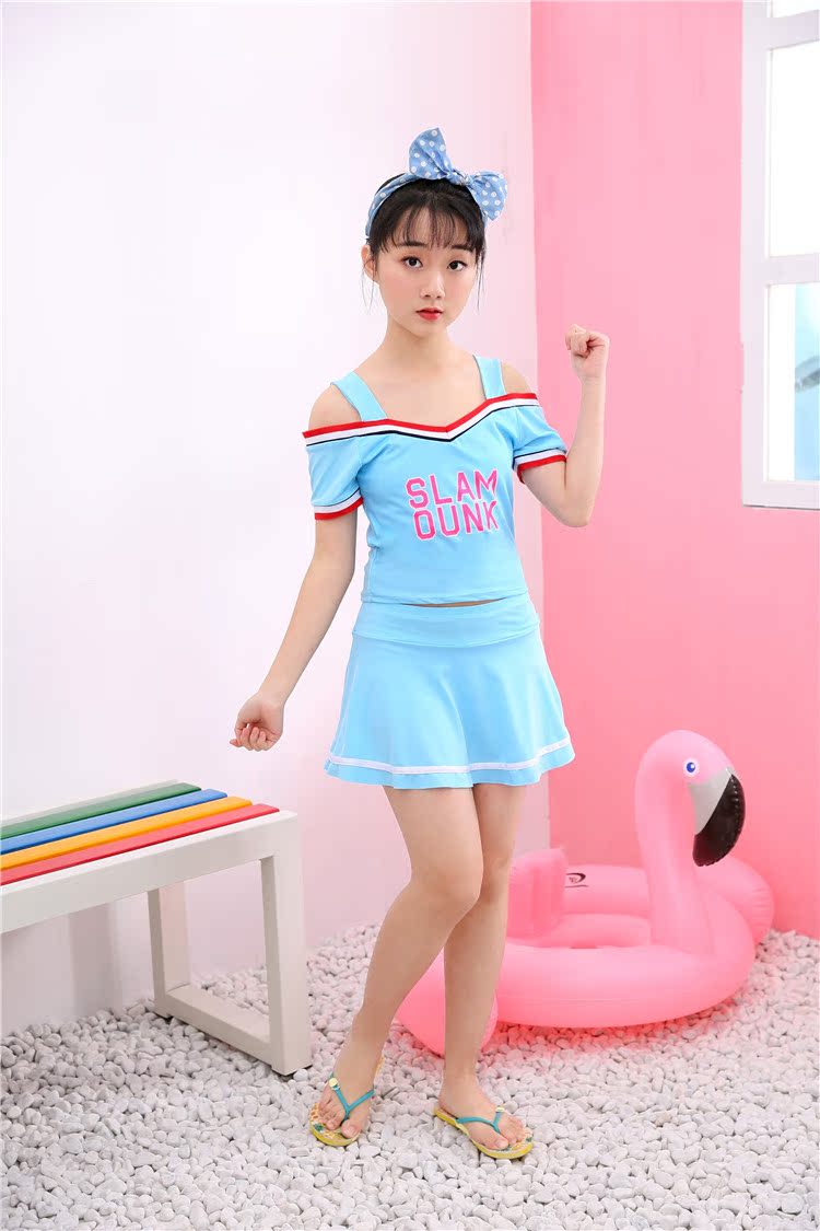 Đồ bơi trẻ em 1906 big boy chẻ váy bé gái 10-14 tuổi 2019 đồ bơi bé gái thể thao - Bộ đồ bơi của Kid đồ bơi cho bé sơ sinh