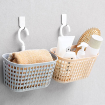 Bathroom drain hanging basket toilet wall storage basket can be hung bath small basket debris storage basket plastic basket