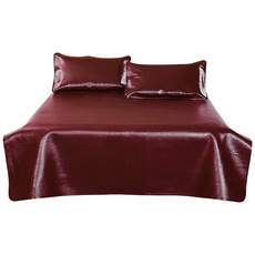 Покрывало-циновка 老席匠牛皮席1.5/1.8m米床水牛皮凉席真皮席子三件套加厚软席头层