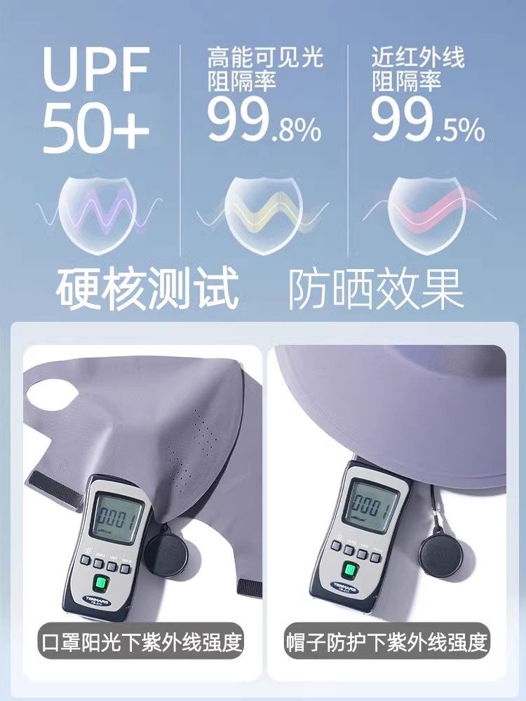 High-Quality Sun Protection Face Mask That Covers the Entire Face, Uv Protection, Women's Face Kini Hat, Ice Silk Medical Beauty Mask, Post-Surgery Sunshade