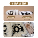 Трикотажная бархатная демисезонная милая шерстяная шапка