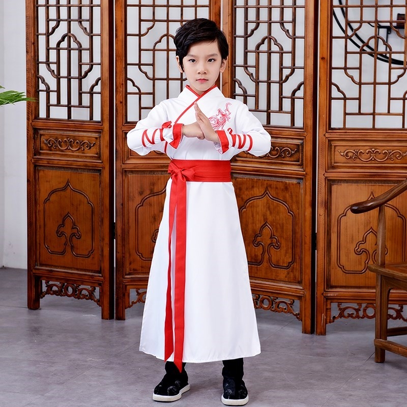 7-year-old National Wind Handmaid's Boy Gusto Boy Costume Boy Spring Autumn Season 14-year-old clothes female classical young boy