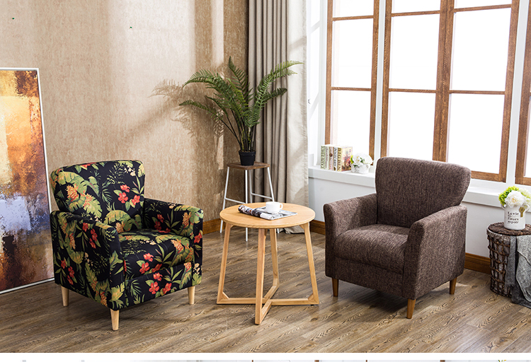 Ghế phòng khách sofa vải Bắc Âu hổ Mỹ retro sofa ghế ghế máy tính quán cà phê đi văng - Ghế sô pha sofa mini