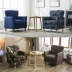Ghế phòng khách sofa vải Bắc Âu hổ Mỹ retro sofa ghế ghế máy tính quán cà phê đi văng - Ghế sô pha sofa mini cho nhà nhỏ Ghế sô pha