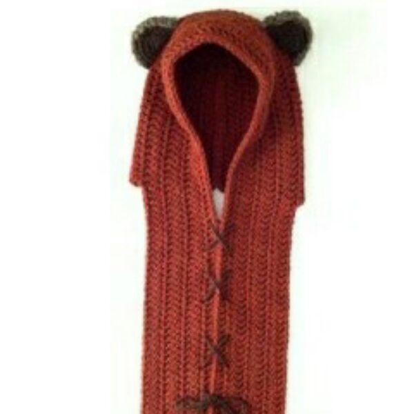 DIY handmade wool thread crochet knitted fox with cap scarves electronic tumuli photo tutorial
