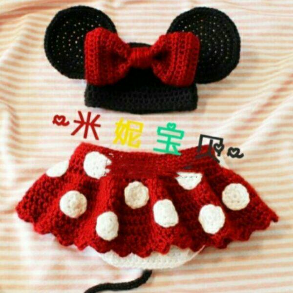 Hair Thread Crochet Knitted Baby Write Real Minie Suit Hat + Skirt Electronic diagrams