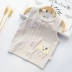 Áo vest bé gái 0-1 tuổi nam và nữ một lớp vest nhỏ vai mùa xuân và mùa thu cotton mặc áo ấm áo gile thu đông cho bé gái Áo ghi lê