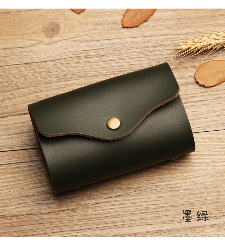 Gói thẻ retro Thẻ nam nhiều thẻ ID bằng da thẻ ngân hàng dung lượng lớn dành cho nữ đơn giản đón con ngựa điên - Chủ thẻ ví gucci