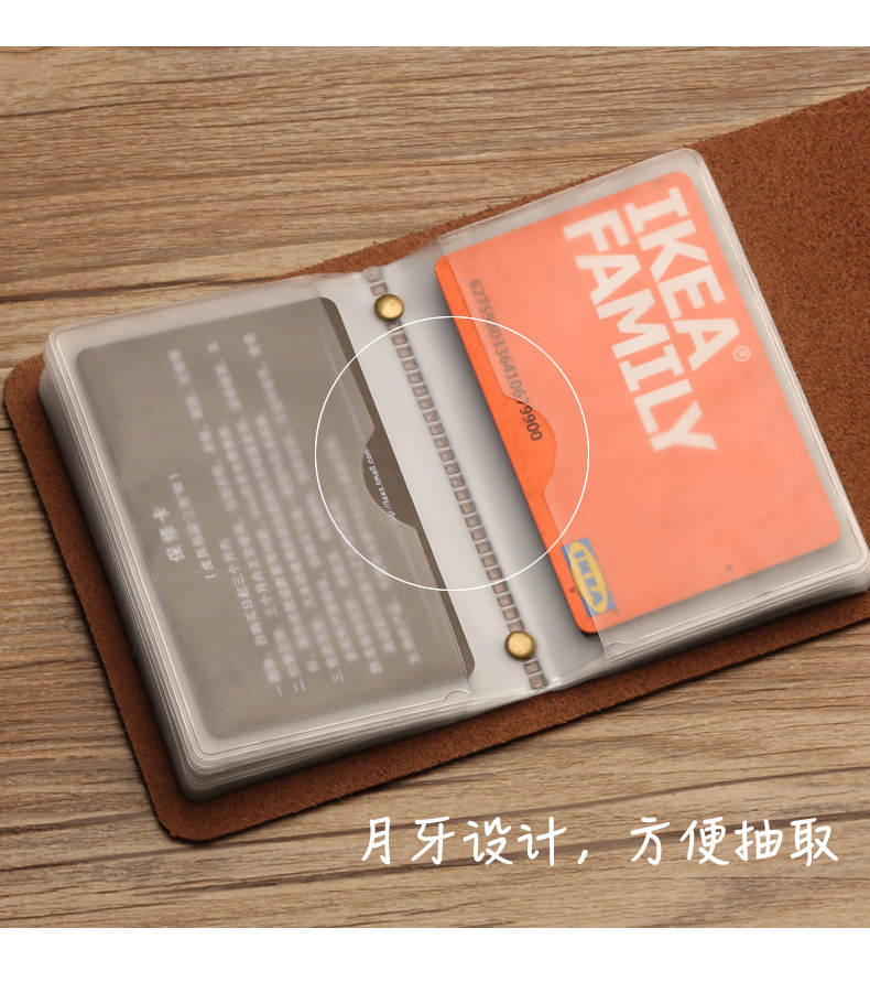 Gói thẻ retro Thẻ nam nhiều thẻ ID bằng da thẻ ngân hàng dung lượng lớn dành cho nữ đơn giản đón con ngựa điên - Chủ thẻ ví gucci