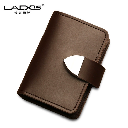 Кожаный ретро картхолдер для визитных карточек для водительских прав, из натуральной кожи, подарок на день рождения