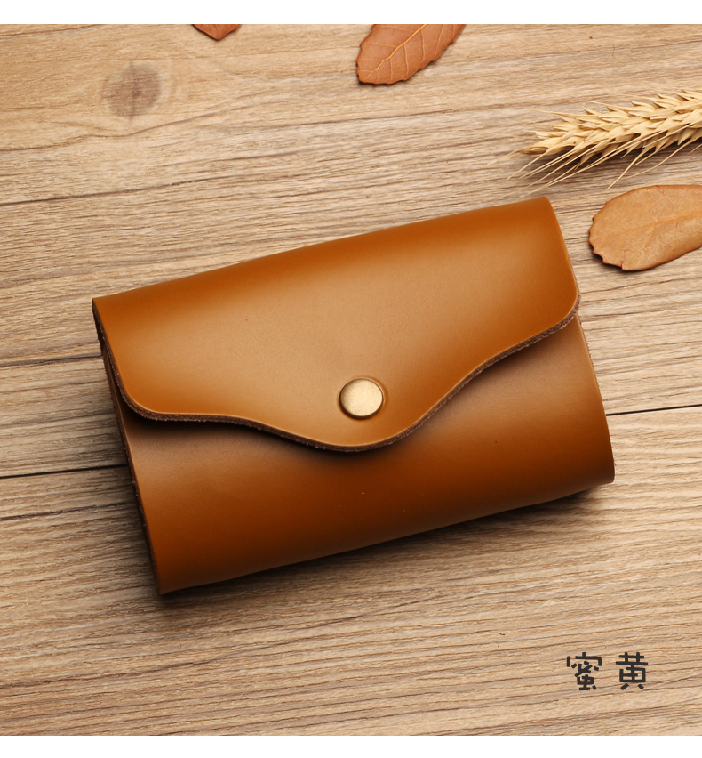 Gói thẻ retro Thẻ nam nhiều thẻ ID bằng da thẻ ngân hàng dung lượng lớn dành cho nữ đơn giản đón con ngựa điên - Chủ thẻ ví gucci