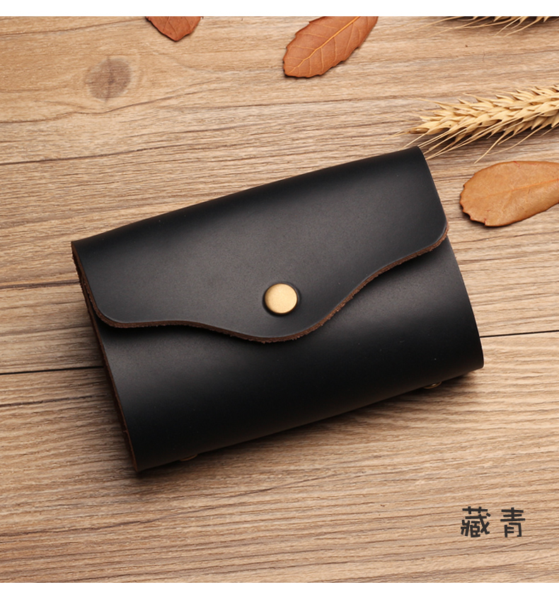 Gói thẻ retro Thẻ nam nhiều thẻ ID bằng da thẻ ngân hàng dung lượng lớn dành cho nữ đơn giản đón con ngựa điên - Chủ thẻ ví gucci