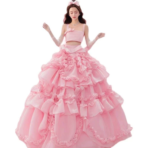 Тема фильма тема фильма Тема свадебное платье новая выставка розовая, сладкая маленькая свежая художественная фотография Фотография фото, одежда одежды