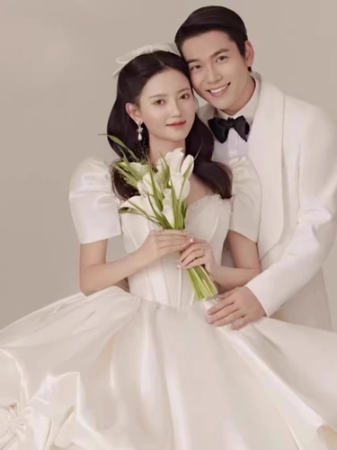 Белое модное свадебное платье для влюбленных, V-образный вырез, в корейском стиле, юбка-пачка