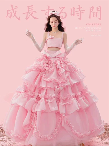 Тема фильма тема фильма Тема свадебное платье новая выставка розовая, сладкая маленькая свежая художественная фотография Фотография фото, одежда одежды