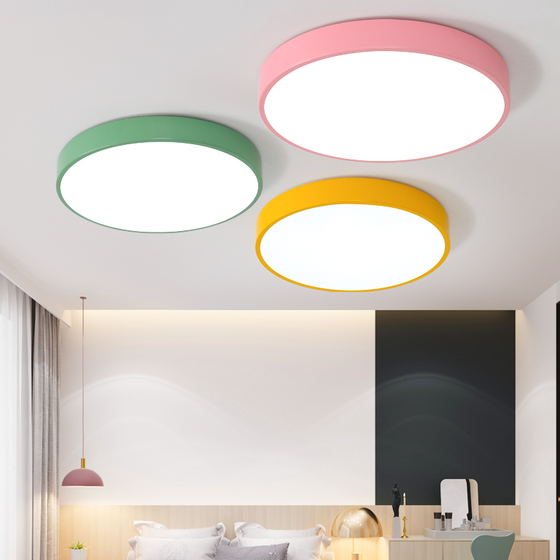 Ultra-thin simple modern LED ceiling lamp Round living room lamp atmospheric household high-end bedroom lamp Balcony lamp