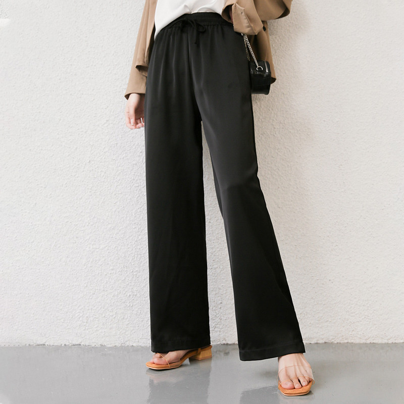 Cloud wide leg pants women's 2021 autumn new high waist drooping fat mm thin straight tube mopping loose casual pants