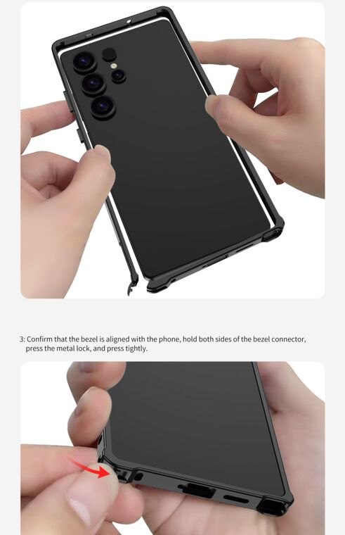 Metal Bumper Frame Anti-Fall Lens Protection – S25 Ultra, S24 Ultra, S23 Ultra Samsung Phone Case