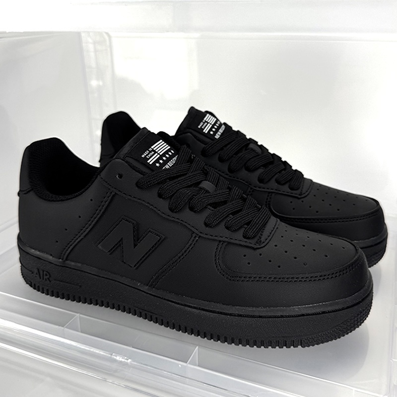 Zkais Air Force Black Warrior Af Sneakers Men's Casual Sports Black Shoes 2025 Couple's Model All-Black Shoes Zkais Air Force Black Warrior Af Sneakers Men's Casual Sports Black Shoes 2025 Couple's Model All-Black Shoes