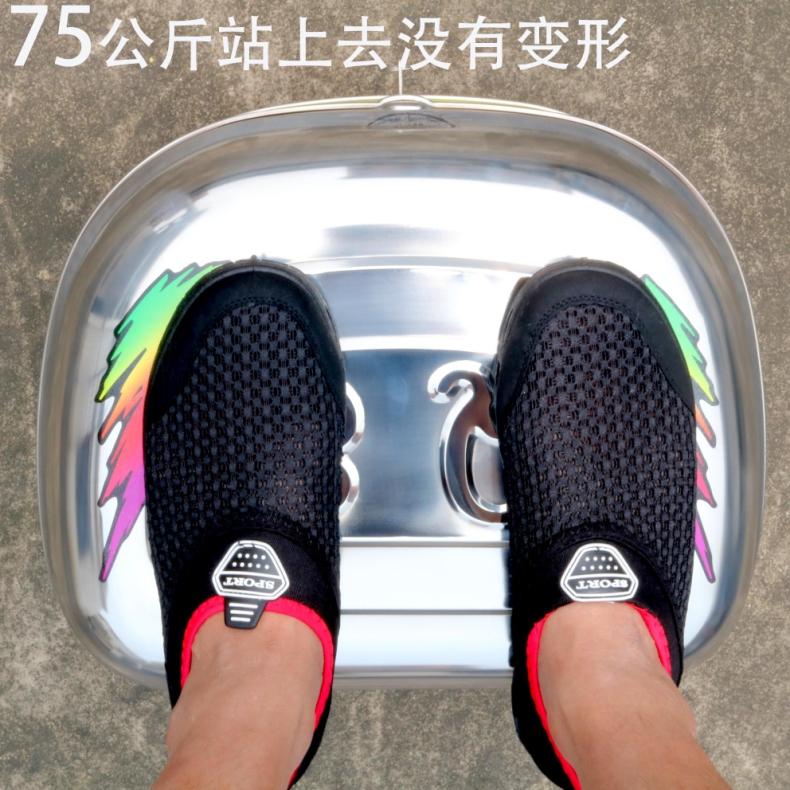 Xe máy thân cây đuôi hộp xe điện phía sau thân cây thêm lớn dày thép không gỉ hộp công cụ cốp rời xe máy