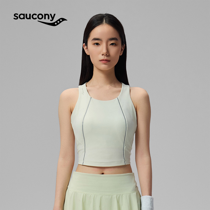 Saucony Socony Desert Garden Series Women's Plaid and Breathable Fitness Training High Strength Pullover Bra