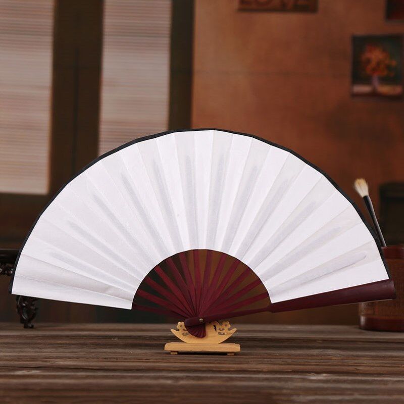  Folding fan female summer 10 inch painting Chinese Silk Cloth Wind Male Fan fan Comeback Wind Fold blank fan Calligraphy Fan