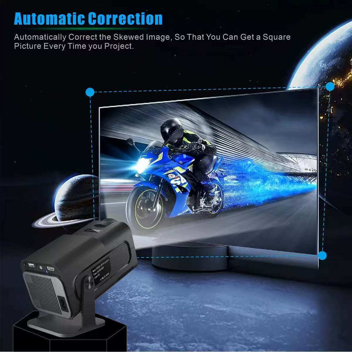 Overseas Projector, Small, Ultra-Clear 4K, Smart, Portable, Home-Use Bedroom Projector, International Version, Can Project on the Ceiling, Mobile Phone Screen Projection Projector