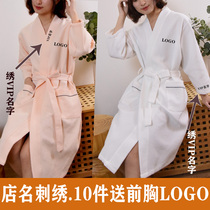 Guest Gown VIP Beauty Weight Loss Slimming SPA Spring autumn Winter 2022 new pure cotton embroidered LOGO guest name