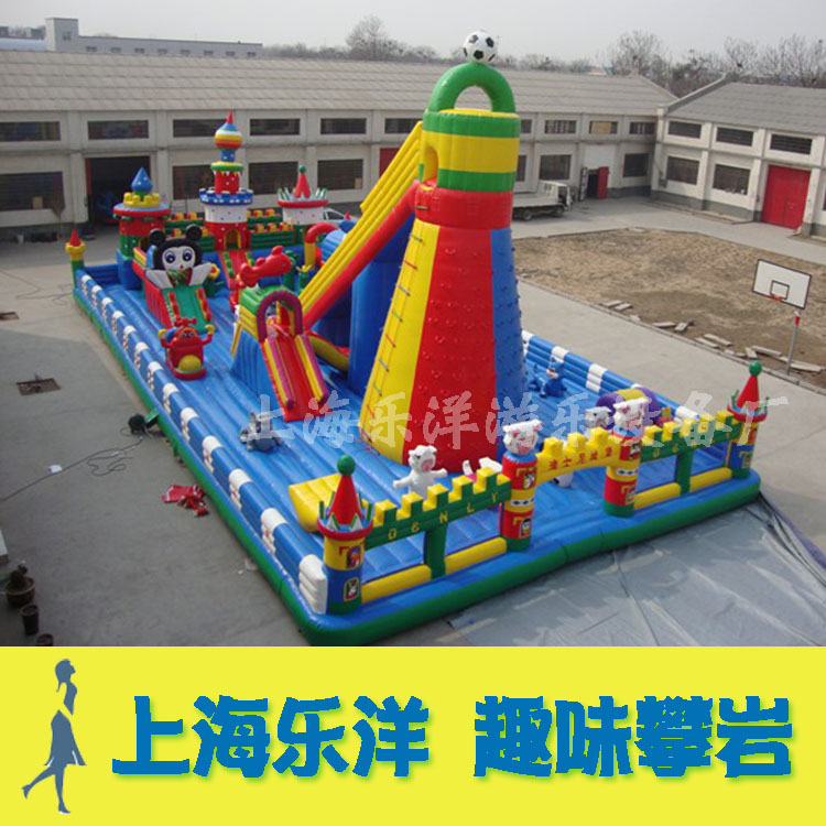 Large Inflatable Rock Climbing Slide Toy Baby Trampoline Fun Sports Children Castle Naughty Castle Park Equipment