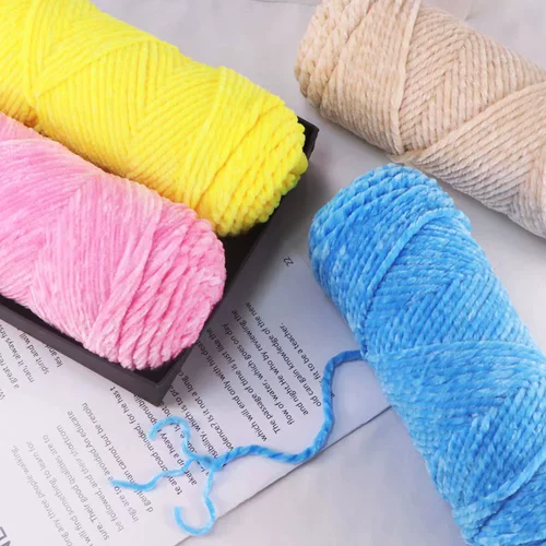 Шелковые нитки ручной работы, плетеный шарф, крючок для вязания, тапочки, клубок пряжи, DIY