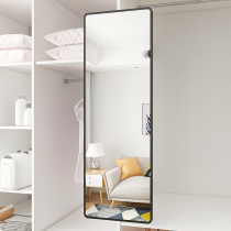 Wardrobe mirror built-in push-pull rotating cabinet telescopic inner invisible fitting mirror self-adhesive full body dressing mirror