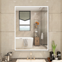 Bathroom mirror Wall self-adhesive toilet toilet washstand-free wall hanging paste glass bathroom mirror wall hanging wall