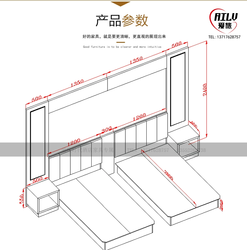 Chủ đề mới của khách sạn giường khách sạn phụ thuộc vào phòng căn hộ tiêu chuẩn phòng 1,2 mét thành một bộ đầy đủ các đồ nội thất tùy chỉnh