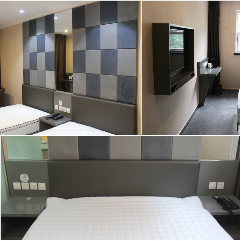 Beijing Hotel Guesthouse Guest Room Apartment Rental House Brief Approbbe Plate Double Bed Soft Bunk Bed Backrest Kit Innate