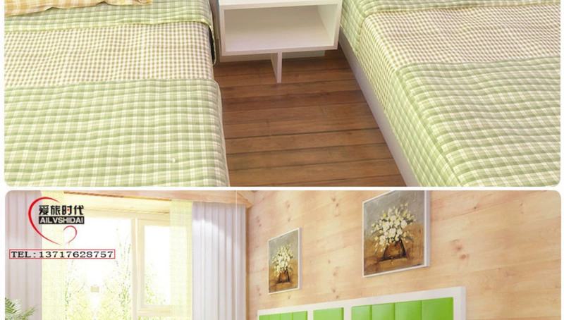 Bán buôn Express Hotel Guesthouse Phòng Tiêu chuẩn Nội thất phòng Gói mềm Giường ngủ Cho thuê nhà Khung giường Giường cạnh bàn