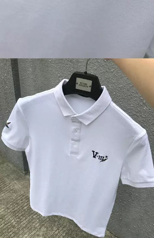 Bird Men 18 Summer Mới Áo ngắn tay Polo Áo trắng thêu Ve áo cho nam thun thun Paul Áo thun mỏng áo polo dài tay