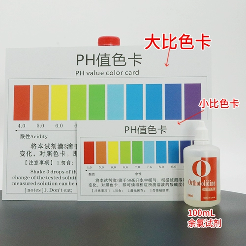 PH кислота и щелочная остаточная хлорофитная карта Минеральный кальций, магний, цинковой цинковой водонепроницаемый стандартный двухсторонний с двумя силами.