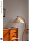 Danish Timberiine French-Style South Seas Vintage Floor Lamp Beside the Sofa in the Living Room, Bedroom, Natural Wood Wabi-Sabi Style Lighting Fixtures
