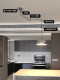 Nordic Bauhaus Restaurant Chandelier, Vintage Dining Table, Mid-Century Bar Island, Designer Movable Silver Pendant Light