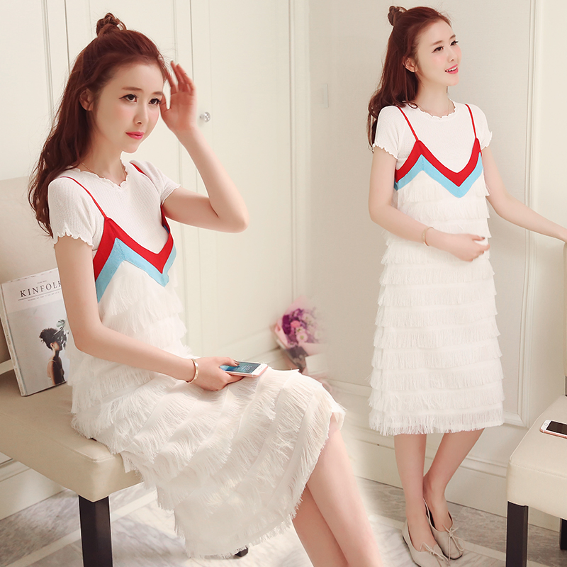 Pregnant Woman Summer Clothing Suit Stylish Short Sleeve Summer Dress Summer Gestation Woman Dress Superior Sentresses Summer jacket