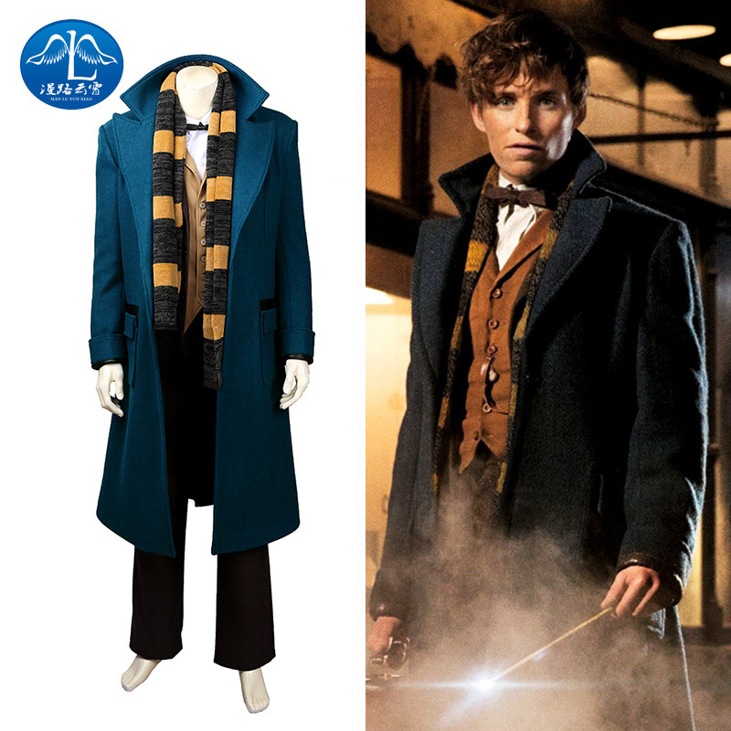 Fantastic Beasts where the protagonist Newt with the same windbreaker jacket full movie cosplay costume clothes men