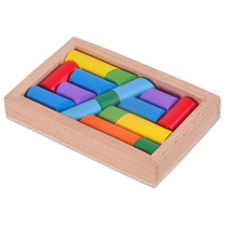 Mathematics problem solving Olympic Games teaching aids students wooden wooden assembly toys small 16 colored spiritual sticks