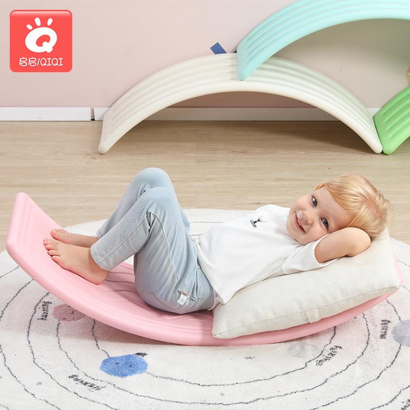 Children's indoor seesaw smart board sensory integration training curved board balance board curved seesaw indoor household toys