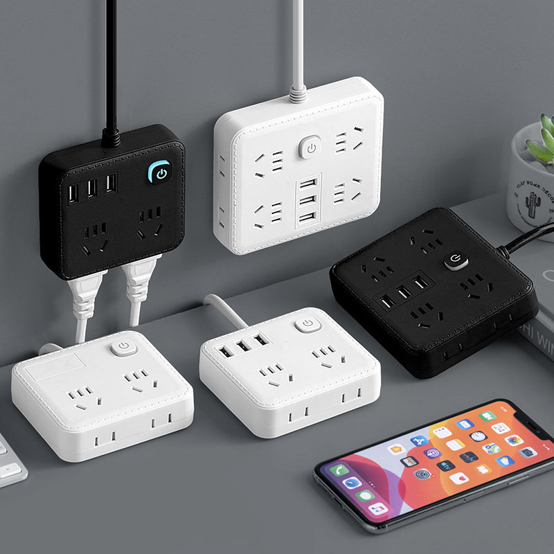 Multifunction socket panel POROUS HOME OFFICE COMPUTER JACK EXTENSION WITH USB POWER EXTENSION WIRE PATCH PANEL
