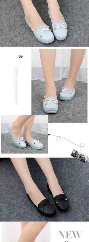 Giày thạch cao thời trang chống trượt mưa ủng đi mưa nữ sinh viên ống đậu ngắn giày ngọt ngào giày chống trượt giày cao su